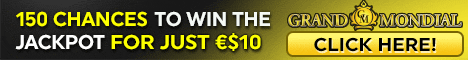 150 Chances to win Mega Jackpot at Grand Mondial Casino