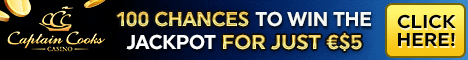 100 Chances to Become an Instant Millionaire at Captain Cooks for just  + 0 in Welcome Bonuses